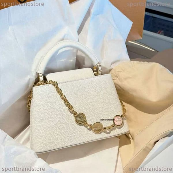 Designer Bag Top Quality Woman Shoulder Bag Capuciness Mini bb Ladies Handbag Metal Chain Noble Lady Bag Classic Top Handle Bag Cowhide Genuine Leather Crossbody Bag
