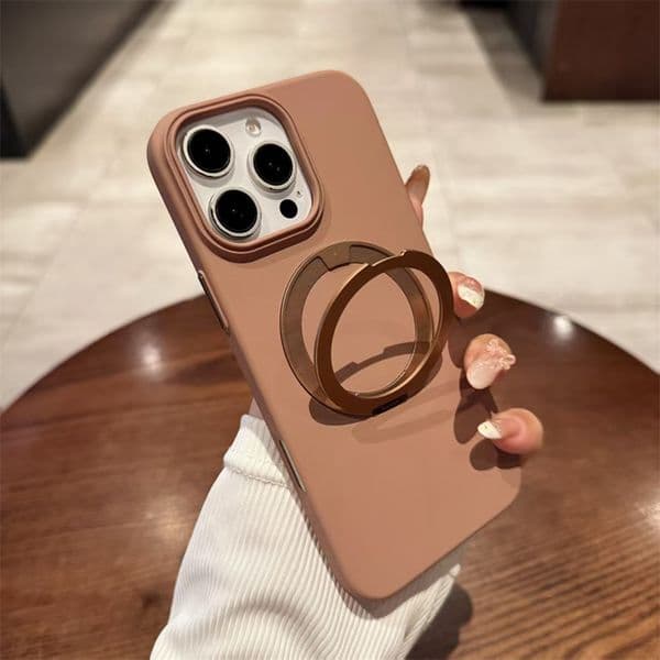 Magnetic Stand Matte Case 360° Rotation Ring Holder Magsafe Cover For iPhone 17 16 15 14 Plus 13 Pro Max