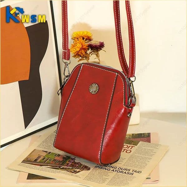 Single Shoulder Crossbody Bag Female Fashion Temperament Leather Womens Bag Vertical Mobile Phone Bag Crossbody Mini Small Bag 250514