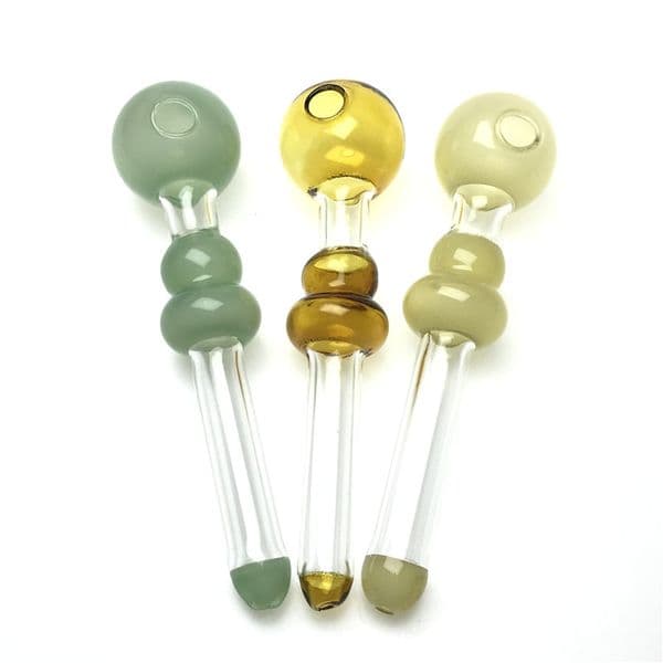 4.9 Inch Glass Calabash Oil Burner Pipe with 30mm XXL Big Ball Bowl Thick Pyrex Colorful Glass Smoking Pipes
