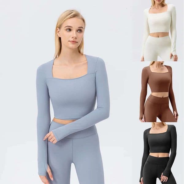 Women Long Sleeve Yoga Gym Workout Sports Top Quick Dry Running Sport Shirts Outdoor Fiess T-shirt