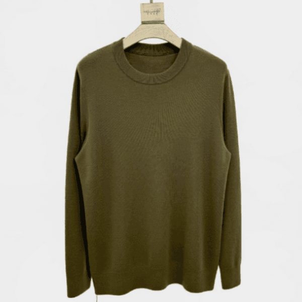 326 Men Wool Sweater, Four-pin Thick Warm Round Neck Autumn and Bottoming