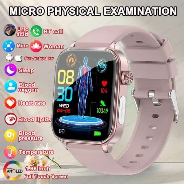 2025 New Uric Acid Fat Smart Men ECG+PPG Pulse Blood Pressure Bluetooth Call Sports for Xiaomi Health Tracking Watch