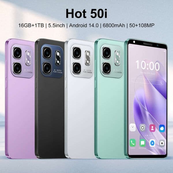 2025 New Hot 50i with 5.5-inch IPS screen and 1+16GB Android 8.1 smartphone factory