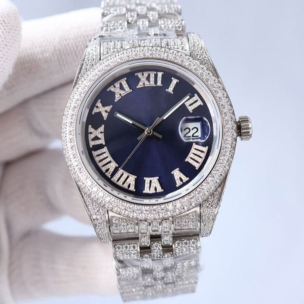 Diamond Watch Mens Designer Watches Automatic Mechanical Movement 41Mm Silver Strap Stainless Steel 904L Sapphire Waterproof Wristwatch Fashion Bracelet Gif f03