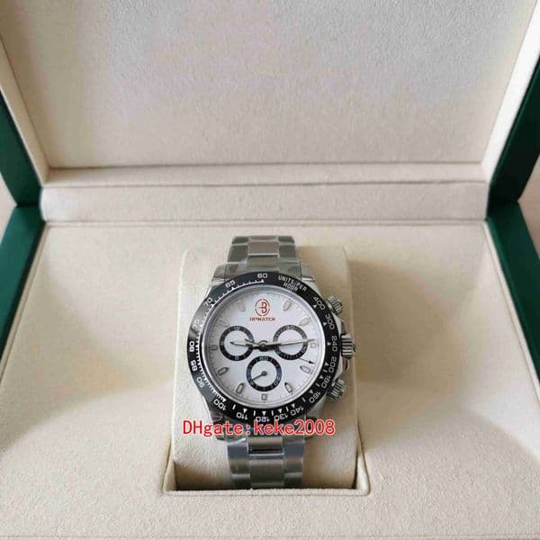 BPF Mens Watch ETA 7750 Movement 40mm Cosmograph 116500 White Panda Ceramic Sapphire Watches Chronograph Working Mechanical Automatic Man Wristwatches