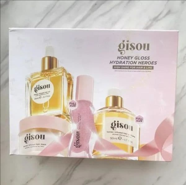 New Gisou Honey Gloss Lip Gloss Moisturizing Face Cream Hair Care Perfume Hair Care Essential oil 4-piece set hot