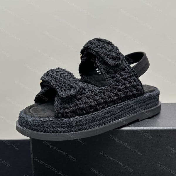 dad sandals woven beach sandals womens beach sandals designer women platform sandale hollow out luxury summer women shoes open toes sandalias Elastic band 35-42