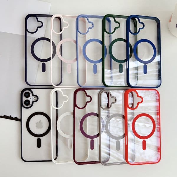 Magnetic Clear Case for iPhone 16 Pro Max 15 14 13; Shockproof & Waterproof Phone Case for Samsung S25 edge Ultra S24 S23