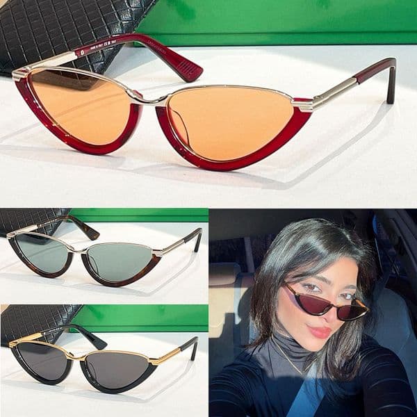 Classic Women Cat Eye Sunglasses Retro Gold Wire Metal Glasses Designer Half Frame Sunglasses 25SS Sunglasses Mens UV400 Protective Original Box 1346S