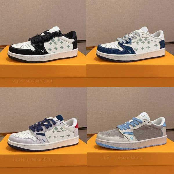Designer Shoes Men Women Trainers Co branded White Black Grey Fog Triple sneaker Low UNC Trainer Sneakers 36-45