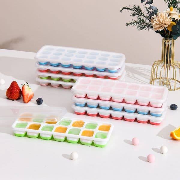 Silicone box, cream household making frozen block mold, refrigerator freezer with lid, stick ice film