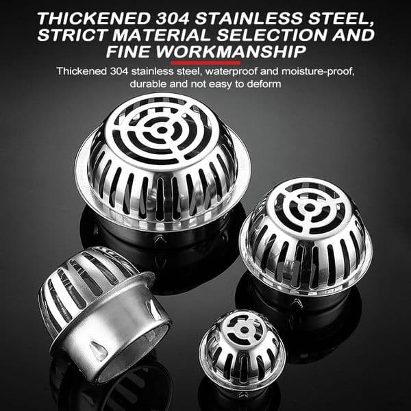Gutter Guard Strainer Stainless Steel Sink Anti-Clogging Debris Stopper Fittings Roof Drain Pipe Drain Filter for Leaves