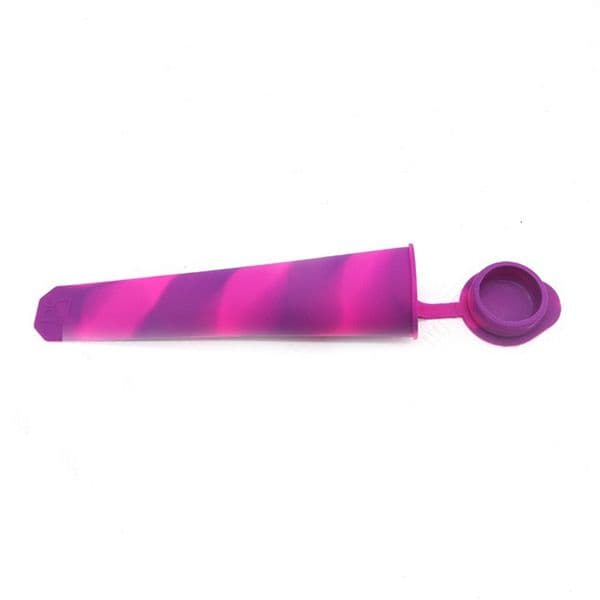 Purple red mixed color silicone popsicle pudding making mold homemade cream tube molding ice box