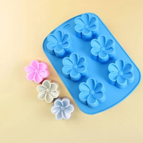 Silicone Mold Flower For Cake Decoration Hawaiian Frangipani Plumeria Soap Making Supplies Ice Cube Tray Jelly Wax Melts Candle