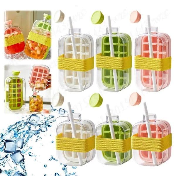 Cube Bottle Tray Creative Water Mold Large Capacity Kettle Leakproof Demould Ice Maker Cup