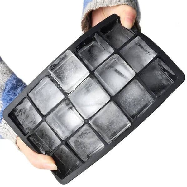 15 Grid Silicone Easy-Release Square Shape Cube Trays Molds Kitchen Bar Pub Wine Ice Blocks Maker Mould Tools