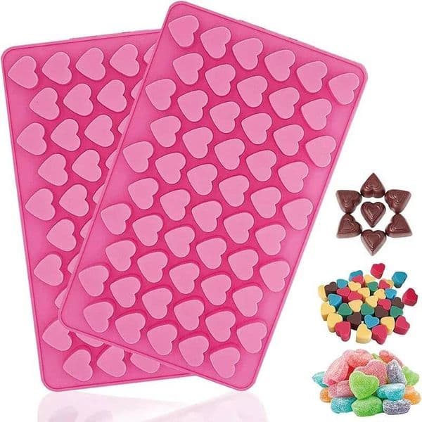 Heart Shape Silicone Mold 55Cavity Mould Candy Jelly Gummy Ice Cube Tray DIY Chocolate Pan Baking Tool Convenient