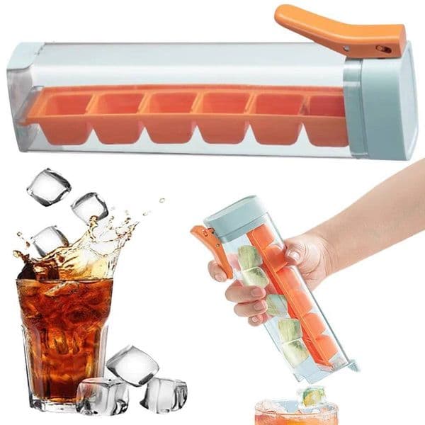 1/2/4PCS Creative One Hand Press Tray Home Use Mini 6 Cube Mold for Freezer Homemade Small Ice Moulds