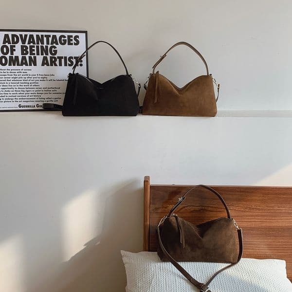 Free Shipping Designer Bag 2025 New Matte Leather Underarm Bag For Women Fashionable And Simple Handbag Large Capacity Diagonal Cross Bag