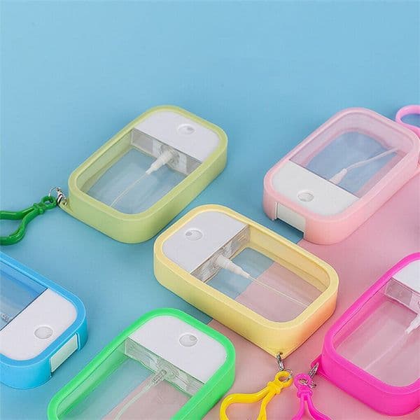 Home Packaging Bottles 45ml Plastic Card Shape Spray Bottle Multi-Color Hand Sanitizer Perfume Oral Mist Sprayer LT1746