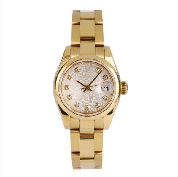 Waterproof Womens Watches Sapphire Mirror 179168 26mm Classic Pattern Dial Mechanical Yellow Gold Stainless Steel Bracelet Luxury lady Watch
