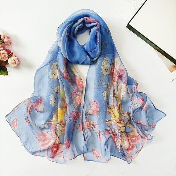 11199 Fashion summer georgette sunscreen silk scarf beach towel long women's decorative thin silk scarf