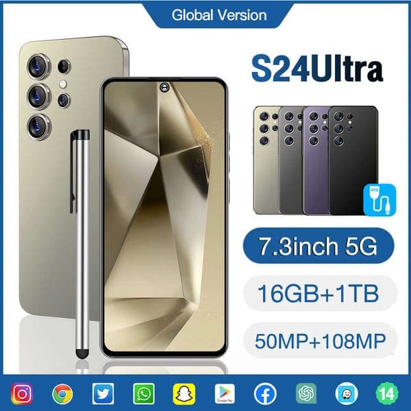 S24Ultra 6.8inch HD 2+16 Android 3G Smartphone OTG