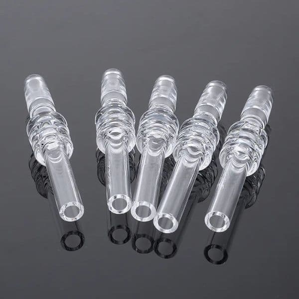 Quartz Nails 10mm 14mm 18mm Male Joint Smoking Accessories For Mini Nectar Collector Banger Nail Quartz Tips Dab Straw GQB19 ZZ