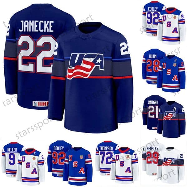 Mens 2025 IIHF USA CLAYTON KELLER Hockey Jersey Women CONOR GARLAND JOSH DOAN FRANK NAZAR MATTY BENIERS LOGAN COOLEY ANGELA RUGGIERO Personalize Hockey Jerseys Kids