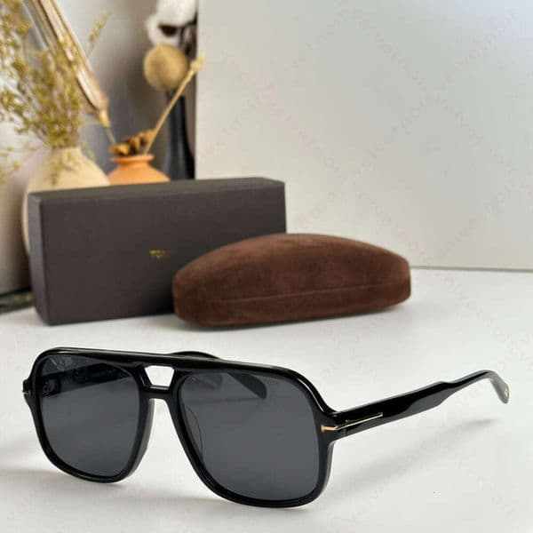 Designer Sunglasses Mens Ft0884 Plate Frame Oversized Glasses Fashion Falconer Sun for Women Black Sport Styles with Original Box tom''fordd''ford''FYGB 325