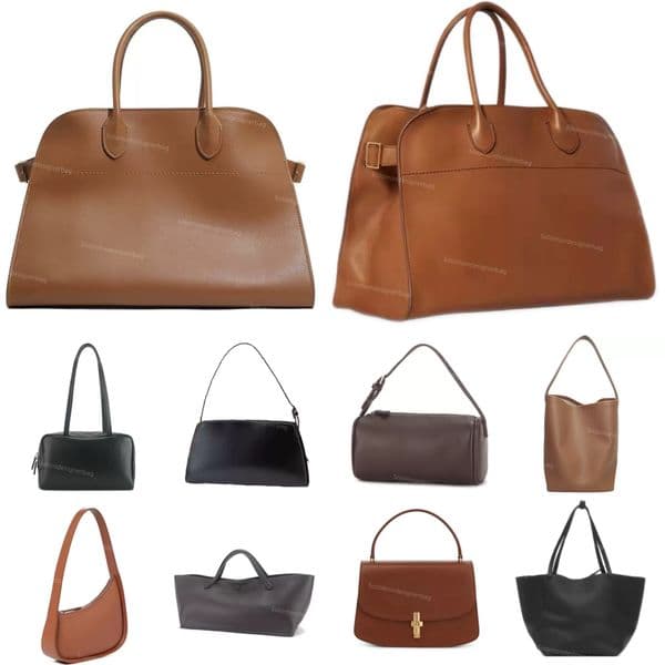 Designer margaux 15 10 17 suede shoulder bag capacity park handbag minimalist style retro genuine leather Boston travel shopping bag01