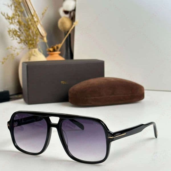 Designer Sunglasses Mens Ft0884 Plate Frame Oversized Glasses Fashion Falconer Sun for Women Black Sport Styles with Original Box tom''fordd''ford''FYGB 947