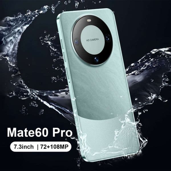 New Mate60 Pro 1+16 Low-end Smart Water Drop Screen Phone comes with headphones + phone case