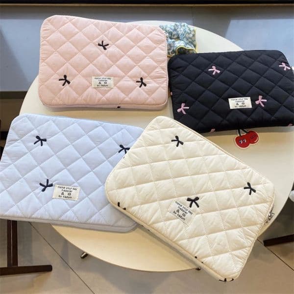 Cute Bow Graphic Laptop Bag Tablet SlEEve Case 11 13.3 14 15.6 Inch For Macbook Air 13 Pro Notebook Soft Case 250526