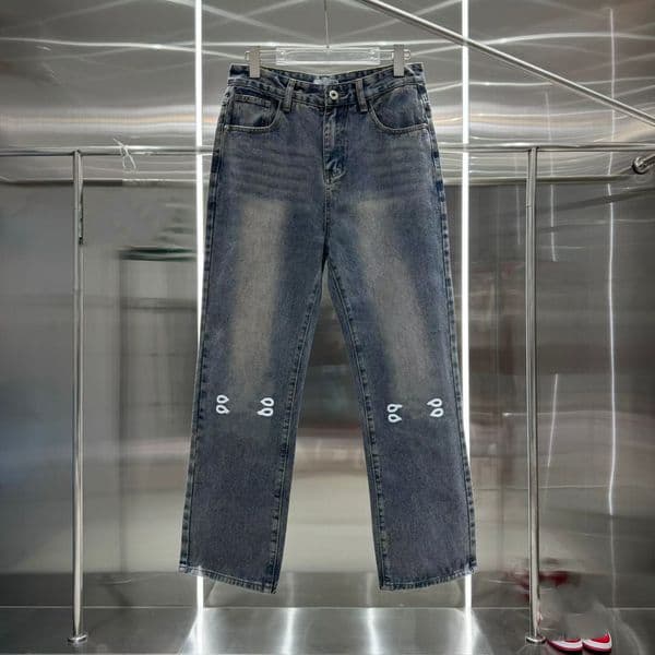 Jeans Mens Designer Trouser Legs Open Fork Tight Capris Denim Trousers Add Fleece Thicken Warm Slimming Jean Pants Loose Women Clothing Printing 24ss