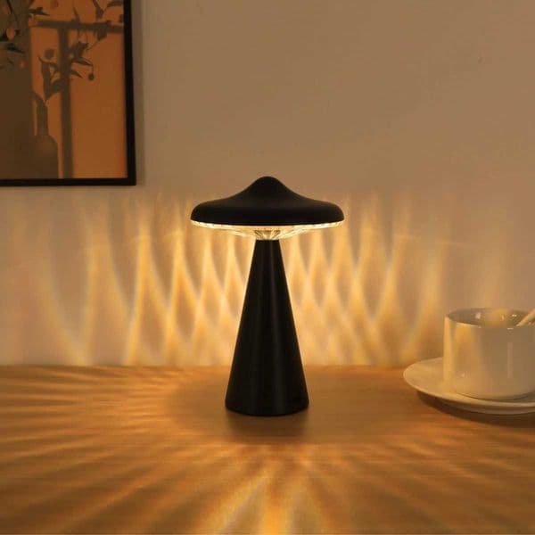 Novel UFO night light LED desk light USB charging dimmable reading light Bedside bedroom decoration touch desk light W250528