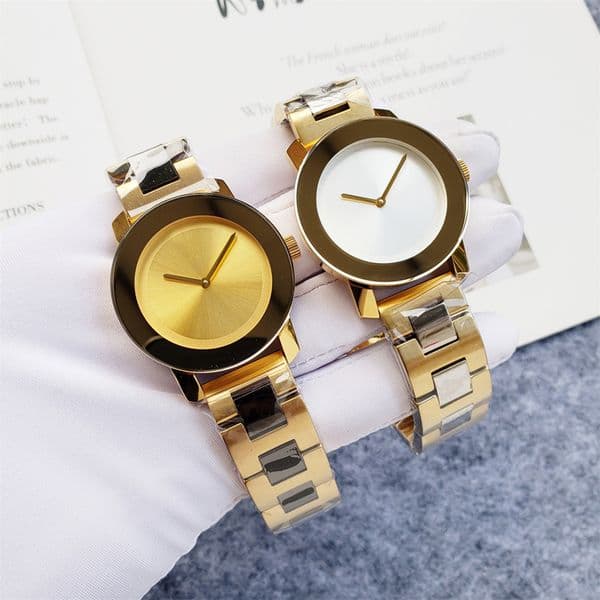 Fashion Full Brand Wrist Watches Women Girl 36mm Dial Stainless Steel Metal Band Quartz Luxury AAA Clock MV 11