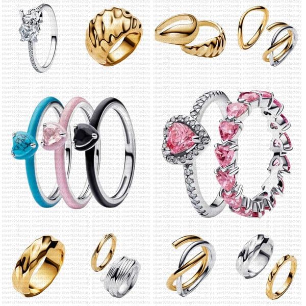 New designer rings for women Rippled Stacking Rings Wedding Rings engagement Gift 925 silver Stitchs Stone Ring Golden ring luxury jewelry gifts