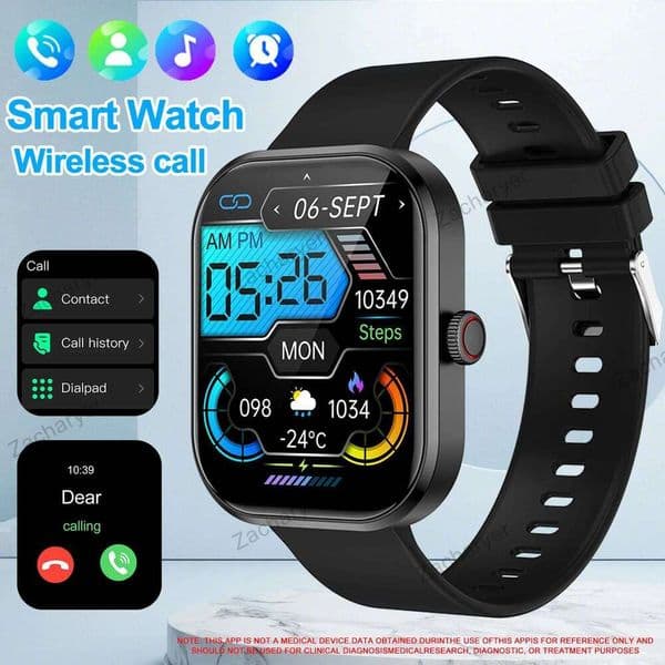 Smart Watch For IOS Android, Sports Fiess, USB Charging, Health Manager, Step Counter, Music & Speaker