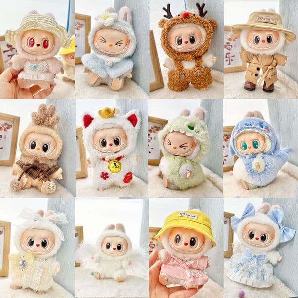 Only Clothes First/Second Generation Pendant Labubu Sitting Party Doll Clothes Skirt Head dh1102529176