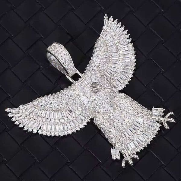 Fashion Jewelry Eagle Sterling Sier Moissanite Dia Necklace Pendant for Hip Hop Life