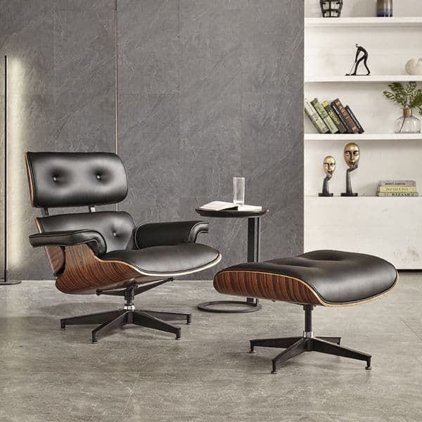 Imus style lounge chair, genuine leather living room, balcony, office, lunch break, hotel lounge chair, comfortable sofa chair, swivel chair