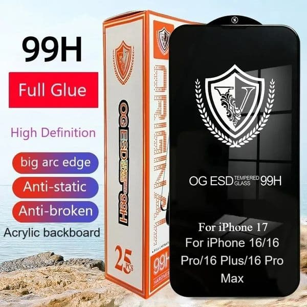 For iPhone 17 Pro Max Air Screen Protector Anti-Static Tempered Glass Protector for iphone 16 15 14 13 12 11 Compatible of Apple Accessories Glass Film with Package