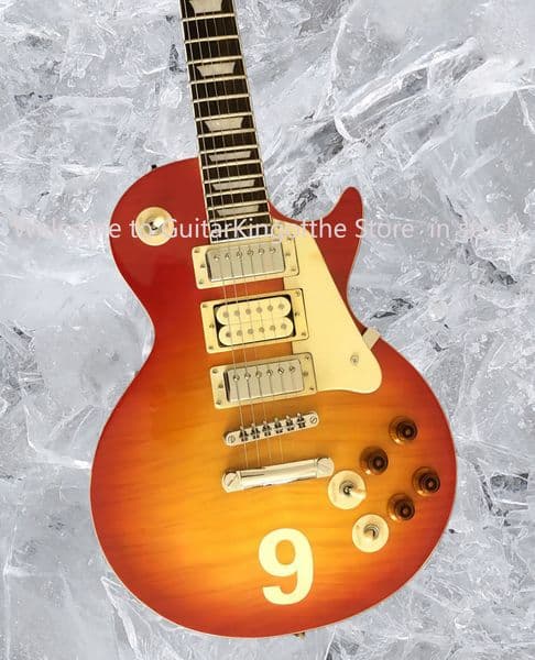 Flame maple top finish electric guitar, high configuration, three pickups, fast delivery