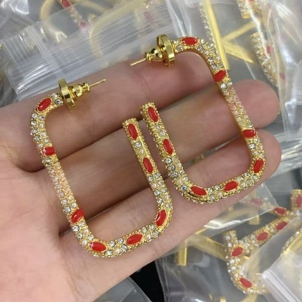 Luxury Earrings Designer Big Hoop For Women Ear Studs Jewelry Earring Gift Engagement Earrings