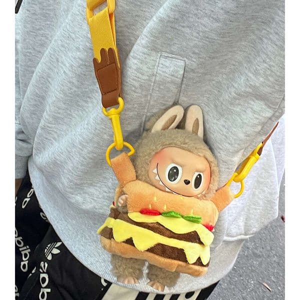 Only Cloth 17cm Pendant Heartbeat Macaron Third Generation Labubu Doll Clothes dh912262409