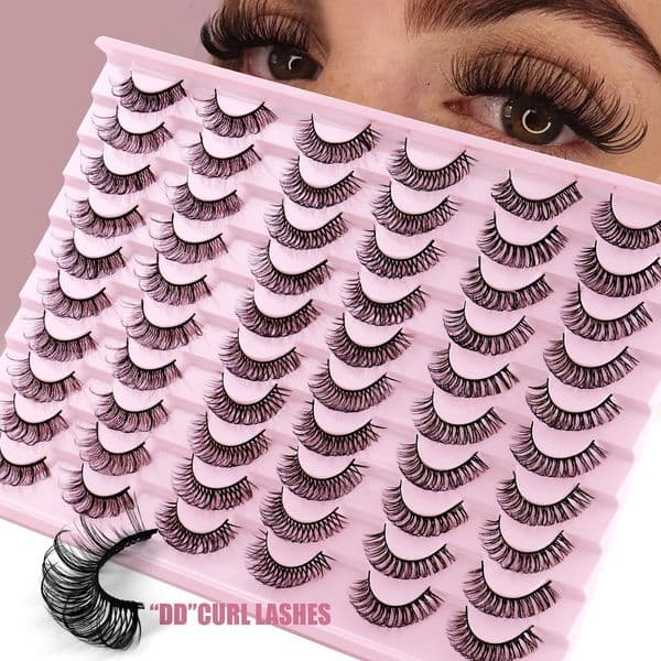 Thick Fluffy Eyelashes Extensions Wispy Natural Look Multi-layer 3D Faux Mink Lashes Soft & Delicate Full Strip Lashes for Women Handmade Eyelash Extensions