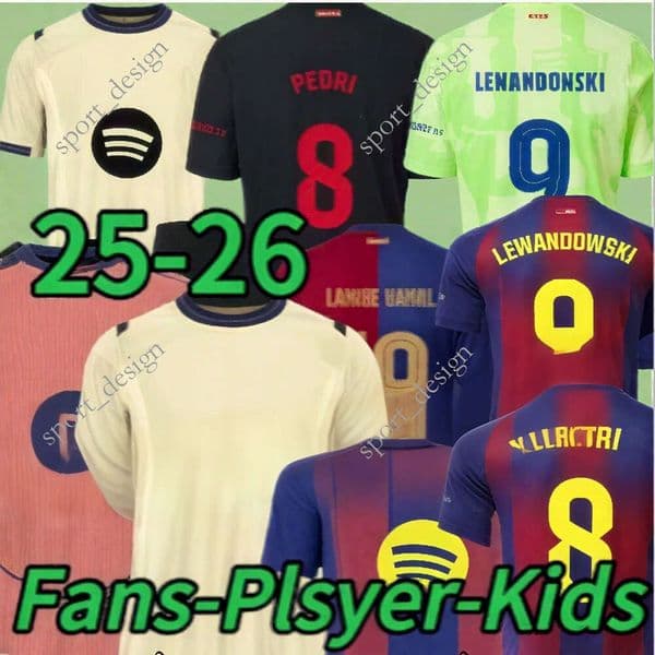 2025 2026 LAMINE YAMAL soccer jerseys shirts LEWANDOWSKI PEDRI RAPHINHA GAVI football kids kit maillot de foot camiseta futbol barcelone kits