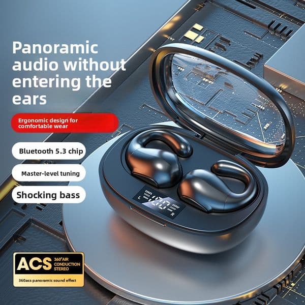 New M32 true wireless clip-ear bluetooth headset 5.3 bone conduction binaural non-sensory wear long battery life headset